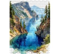 Forest Lake Jigsaw Puzzle 2000 Piece, Puzzles for Adults 2000, The Impossible Challenge, Jigsaw Puzzle Games Classic Educational, Wooden Puzzles, for Home Wall Decoration Gift FNKL1-876