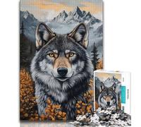 Forest Landscape Wolf Puzzles for Teenagers 1000 Pieces,Help The Brain Exercise Addictive Toys to Cultivate Patience Unique Challenge Game (75x50cm)