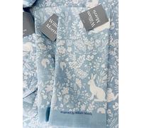Forest Life Animals 100% Cotton 2 x Kitchen Tea Towels 50cm x 70cm William Morris Gallery in Blue