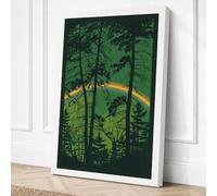 Forest Light Scandinavian Canvas Wall Art Print 18x12 Inch | Ready to Hang, Gallery Wrapped, Fade-Resistant Inks, Securely Packaged, UK Made