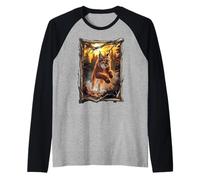 Forest Lynx Animal Raglan Baseball Tee