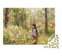 Forest Maiden Jigsaw Puzzle 1000 Pieces Recyclable Material Sunlight Rays Puzzles for Adults Fun Present & Activity for Home Great Gift Idea for Men 70x50cm/1000pcs