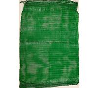 Forest Master Large (55cm x 80cm) Green Polypropylene Drawstring Mesh Storage Net Bags for Fruit + Vegetables, Firewood or Logs - Cabbage Bags for Storing - Leno Net Sacks for Peppers - 100