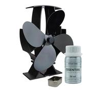 Forest Master Mini SuperFast Semi-Heated Stove Fan - Black