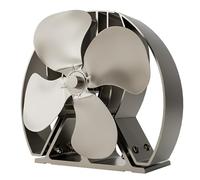 Forest Master | Steel Grey Viking Air Advanced Stove Fan - Powerful 4-Blade Heat Powered Fan for Eco-Friendly Heat Circulation in Wood Burning Stoves & Fireplaces - Includes Fragrance