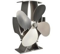 Forest Master SuperFast Mini Stove Fan - Patent-Pending, UK-Engineered, Heat-Powered, Energy-Saving for Wood/Log Burners - Efficient, Silent-Operation Fireplace Fan, Stainless Steel