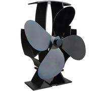 Forest Master SuperFast Mini Stove Fan - Patent-Pending, UK-Engineered, Heat-Powered, Energy-Saving for Wood/Log Burners - Efficient, Silent-Operation Fireplace Fan, Satin Black