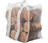 Forest Master Woven Firewood Jumbo Bag - Heavy-Duty, Rotproof, Ventilated Log Seasoning & Storage Bag (FIBC) - 25 x 40 x 50 cm - 100