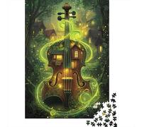 Forest Melody Violin's Enchantment 1000-Piece Adult Jigsaw Puzzle, 38x26cm/1000pcs; for Progress Whenever Time Allows; White Card Pieces with Reduced Dust