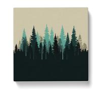 Forest Minimalism Canvas Print | Gallery Wrapped 30mm Frame Wall Art | 20x20 inches | Ready to Hang | Minimalist Landscape Picture | Living Room Bedroom Lounge Office