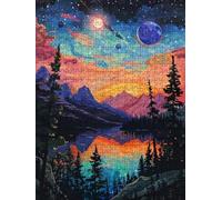 Forest Moon Jigsaw Puzzle 6000 Piece, Puzzles for Adults 6000, The Impossible Challenge, Jigsaw Puzzle Games Classic Educational, Wooden Puzzles, for Home Wall Decoration Gift FNKL1-894