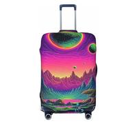 Forest Moon Mountain Elastic Travel Luggage Cover Suitcase Protector, Print Suitcase Baggage Cover Anti-Scratch