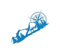 Forest Mountain Graphics Car Stickers Compatible With Motorhome Horsebox Caravan RV Camper Van Body Decor Vinyl Decals Accessories (Color : Glossy Blue, Size : 100cm x 42cm)