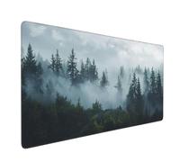 Forest Mouse Mat 1000x500 mm Large Mouse Pad Black Waterproof Desk Mat with Non-Slip Rubber Base, Smooth Surface to Improve Precision and Speed, xxl Gaming Mousepad for Computer, PC, Laptop 2S-455