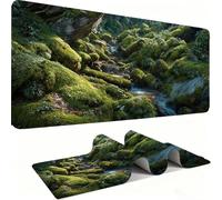 Forest Mouse Pad 1000x500mm, Gaming Accessories Mouse Mat - Mousepad with Non-Slip Base and Stitched Edge Compatible with Laser and Optical Mice Table Pad for Gaming Office Work Green j0zj-293