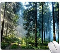 Forest Mouse Pad, Nature Misty Scenery, Waterproof Non-Slip, 9.4"x7.9"