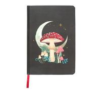 Forest Mushroom A5 Notebook With Gold Foil Edges & Ribbon Marker
