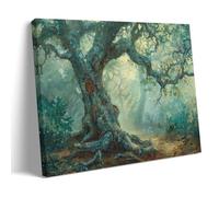 Forest Natural Tree Landscape Panoramic Poster Modern Rustic Style (1) Printed Canvas Wall Art Decor Ideal for Living Rooms Bedrooms Offices And Home Decor 08x12inch(20x30cm)