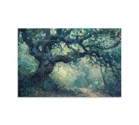Forest Natural Tree Landscape Panoramic Poster Modern Rustic Style (3) Canvas Art Print Wall Decor Perfect for Living Rooms Bedrooms Offices Homes Classrooms And More Decorative Gift 24x36inch(60x90cm