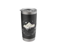 Forest Nature Mountain Moon Camping Hiking Boho Chic Floral Stainless Steel Insulated Tumbler