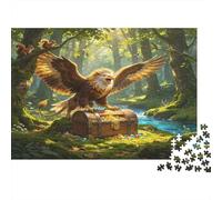 Forest Owl Treasure Hunt 1000 Piece Jigsaw Puzzle for Adults Paper Puzzle Nature Adventure Mindfulness Family Fun Home Decor Gift 38x26cm/1000pcs