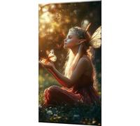 Forest Paint by Numbers for Adults, Paint by Numbers Elf, Digital Painting for Adults Beginners with 3 Brushes and Acrylic Paints, DIY Oil Painting Craft Art for Home Wall Decor 28x56 Inch w0-1348