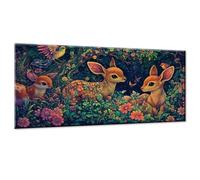 Forest Paint by Numbers for Adults, Paint by Numbers Kits On Canvas, DIY Digital Painting for Adults Beginners with Acrylic and Brushes, Sika Deer Oil Painting for Home Wall Decor 8x16 Inch w0-709