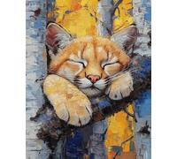 Forest Paint by Numbers for Adults Tiger Paint by Numbers Kits on Canvas with 3 Brush and Acrylic Paints, 5D DIY Color Painting Craft Kits for Adults UK with Frame for Home Wall Decor 36x48in F-736