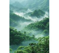 Forest Paint by Numbers for Adults with Frame, Landscape Paint by Numbers, DIY Color Acrylic Pigment Drawing Crafts with Paints and Brushes, Hobbies for Adults Women, Home Wall Decor 28x38in N-4858