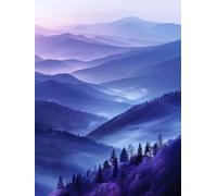 Forest Paint by Numbers for Adults with Frame, Landscape Paint by Numbers, DIY Color Acrylic Pigment Drawing Crafts with Paints and Brushes, Hobbies for Adults Women, Home Wall Decor 40x54in W-9978