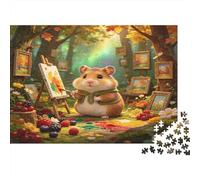Forest Painter Hamster Jigsaw Puzzle for Adults 1000 Piece Jigsaw Puzzle Paper Puzzle Game Nature Scene Focus Relaxation Home Decor 70x50cm/1000pcs