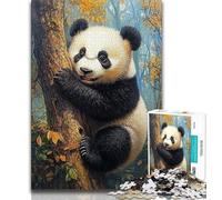 Forest Panda Adult Puzzles 1000 Pieces,Help The Brain Exercise Addictive Toys to Cultivate Patience Unique Challenge Game 38x52cm