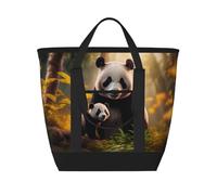 Forest Panda Insulated Cooler Bag, Large Cooler Tote Bags Insulated for Food, Insulated Grocery Shopping Bags with Zippered Top for Travel Picnic