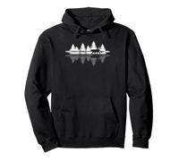 Forest Panther Soundwave Silhouette Nature Pullover Hoodie
