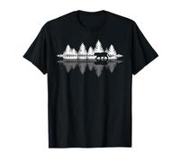 Forest Panther Soundwave Silhouette Nature T-Shirt