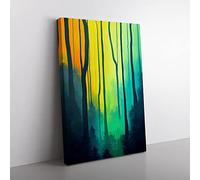 Forest Passion Canvas Wall Art Print Ready to Hang, Framed Picture for Living Room Bedroom Home Office Décor, 50x35 cm (20x14 Inch)