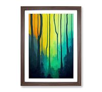 Forest Passion Framed Print for Living Room Bedroom Home Office Décor, Wall Art Picture Ready to Hang, Walnut A2 Frame (64 x 46 cm)