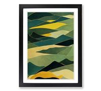 Forest Patchwork Vol.1 Framed Wall Art Print, Ready to Hang Picture for Living Room Bedroom Home Office, Black A2 (48 x 66 cm)