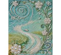 Forest Path DIY Pearl Painting Art Kits Without Frame 30x40cm for Home Decor