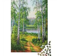 Forest Path Scenic 1000 Pc Thick Cardboard Premium Jigsaw Puzzle Set Family Lovers Concentration Training Fun Present 38x26cm/1000pcs