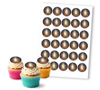 Forest Path With Golden Light, 30 Edible Paper 1.5" Cupcake Toppers