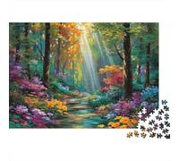 Forest Pathway-Colorful Nature Art Jigsaw Puzzles 1000 Pieces with Clean Edges Centenary Jigsaws As A Concentration Training Puzzle for Decompression And Decor 52x38cm/1000pcs