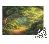 Forest Pathway-Fantasy Art Style 1000pc Jigsaw with Perfect Snap Fit Colourful Jigsaws for An After-school Puzzle Activity for Children And Parents 52x38cm/1000pcs