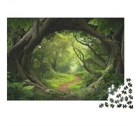 Forest Pathway-Nature Fantasy Style Jigsaws 1000 Pieces for Adults on Thick Blue Board Jigsaws for Adults As A Fun And Challenging Family Game for Collectible Art 38x26cm/1000pcs