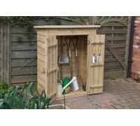 Pent Garden Store (Installed) - 1320 x 1080 x 550mm - Treated Timber - Forest Garden
