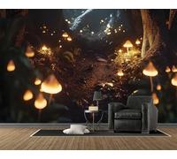 Forest Photo Wall Mural, Self Adhesive Wall Paper with Trees Pattern, Plants Wallpaper 200x140 cm for Bedroom Living Room Tv Background, Home Decoration Poster, C6