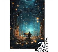 Forest Pianist 1000 Piece Jigsaw Puzzle Paper for Adults Dreamy Night Puzzle Game for Family 52x38cm/1000pcs