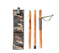 FOREST PILOT 3 Pieces Detachable Fir Wood Walking Stick for Hiking with Eagle Carving 48 Inches