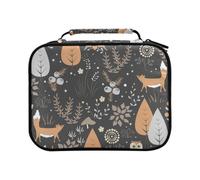 Forest Plants Birds and Foxes Colored Pencil Bag Large Capacity Pencil Case for Colouring Pencils Pen Bag Marker Organizer