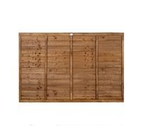 Forest Pressure Treated Superlap Fence Panel 6ft x 4ft (1.83mtr x 1.22mtr) Brown - Pack of 4